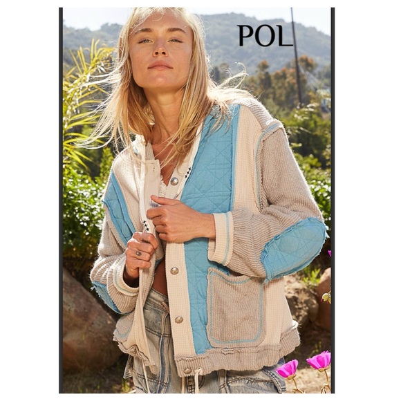 π€66 2 left POL oversized hooded thermal quilted jacket - Picture 1 of 9